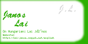 janos lai business card